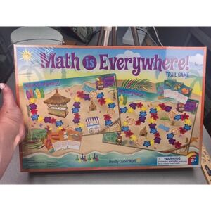 Really Good Stuff Math is Everywhere Trail Game Intermediate Ages 8+ New Sealed‎